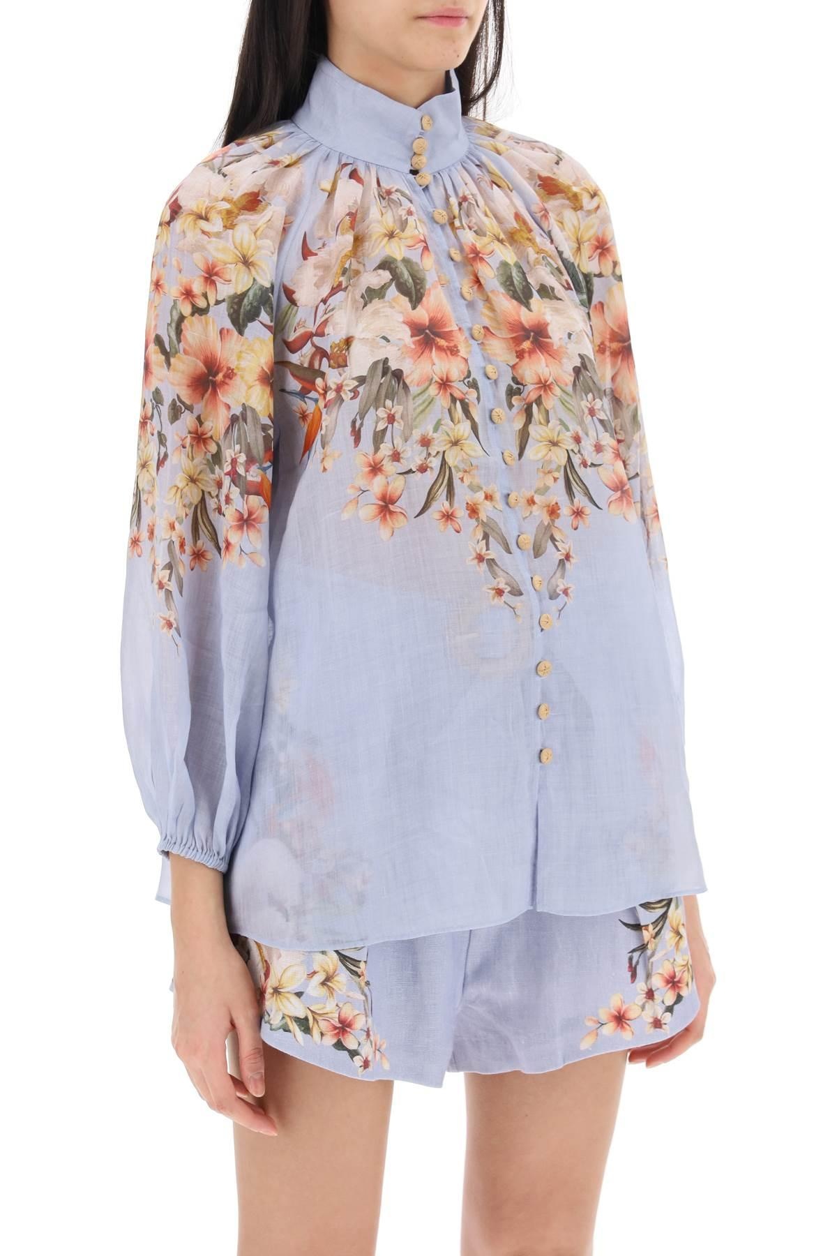 LEXI BILLOW SHIRT WITH FLORAL MOTIF - 3