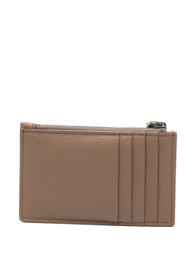 Brunello Cucinelli Monili-embellished leather card holder outlook