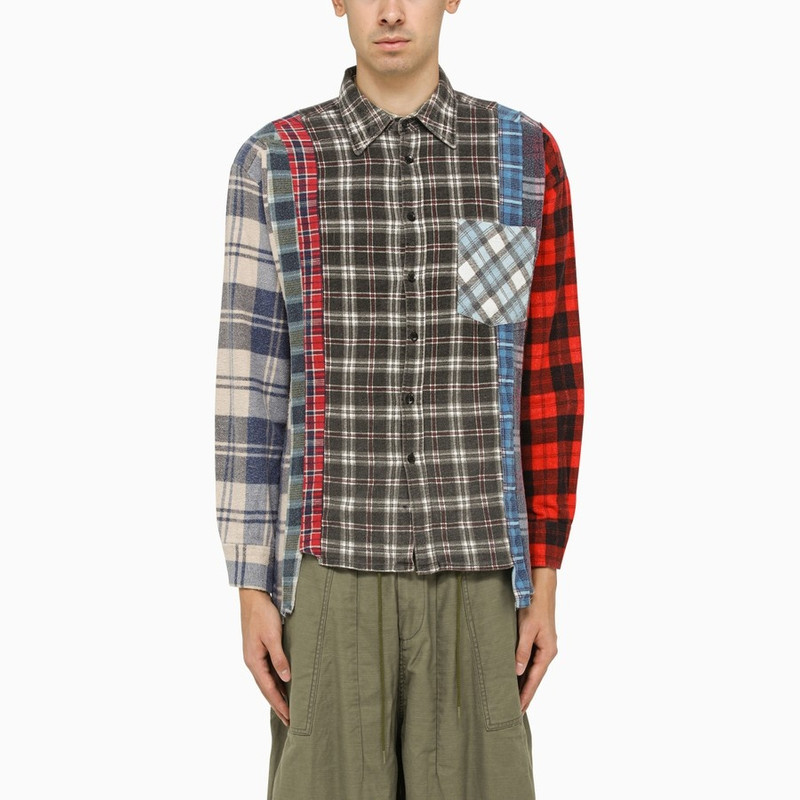 Multicoloured cotton check shirt 1