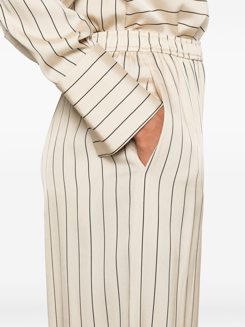 pinstripe geometric trousers - 5