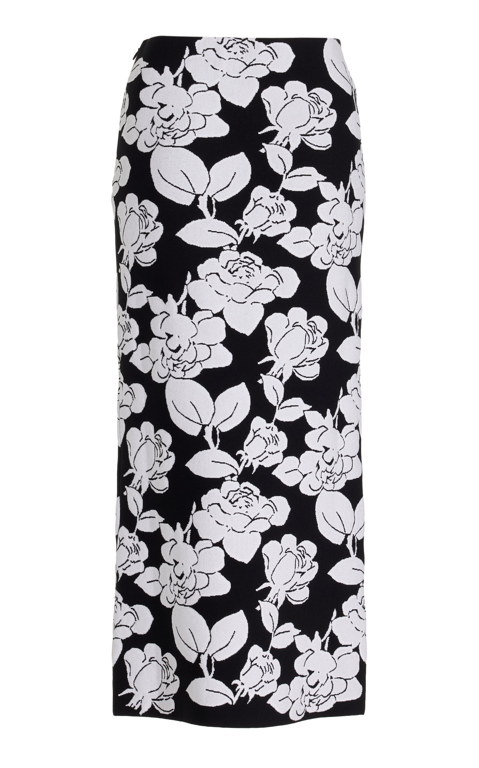 Knit Midi Pencil Skirt black/white - 6