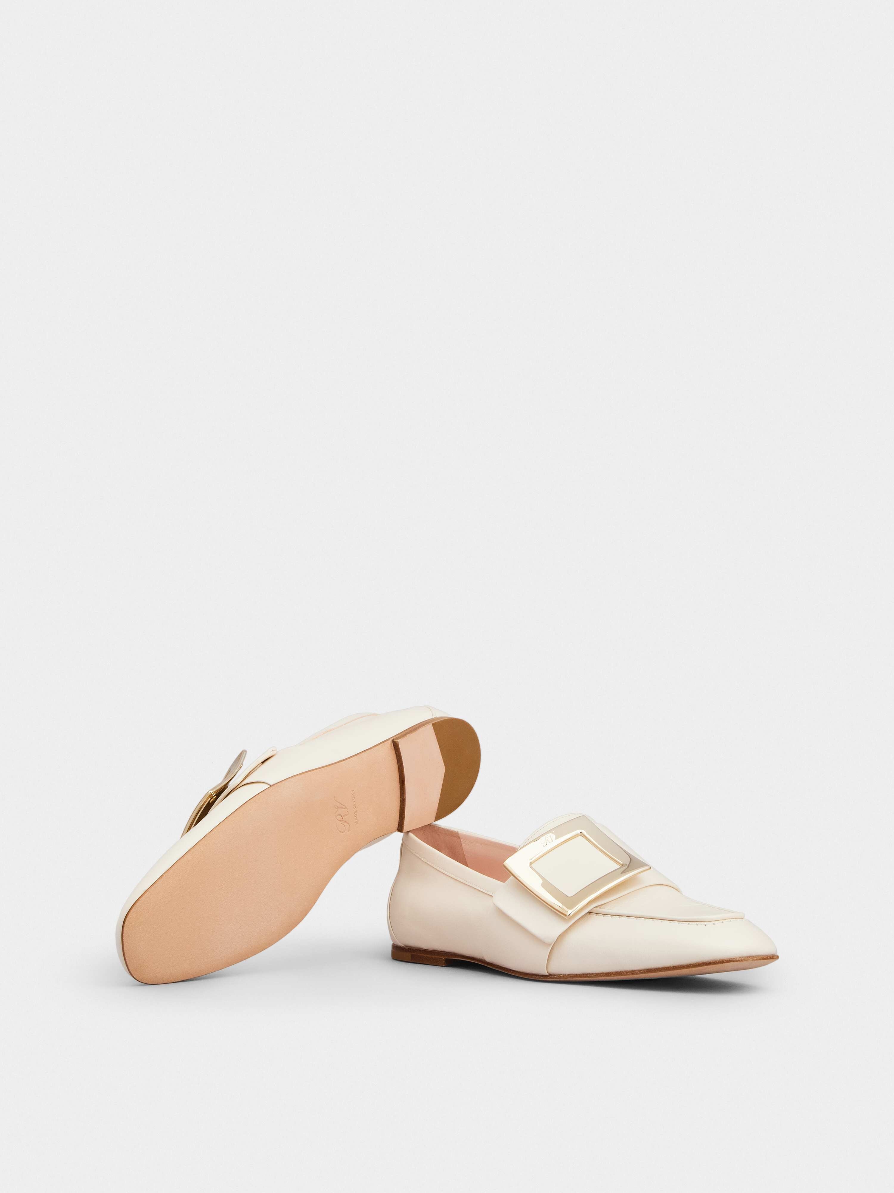 Soft Metal Buckle Loafers in Leather - 6