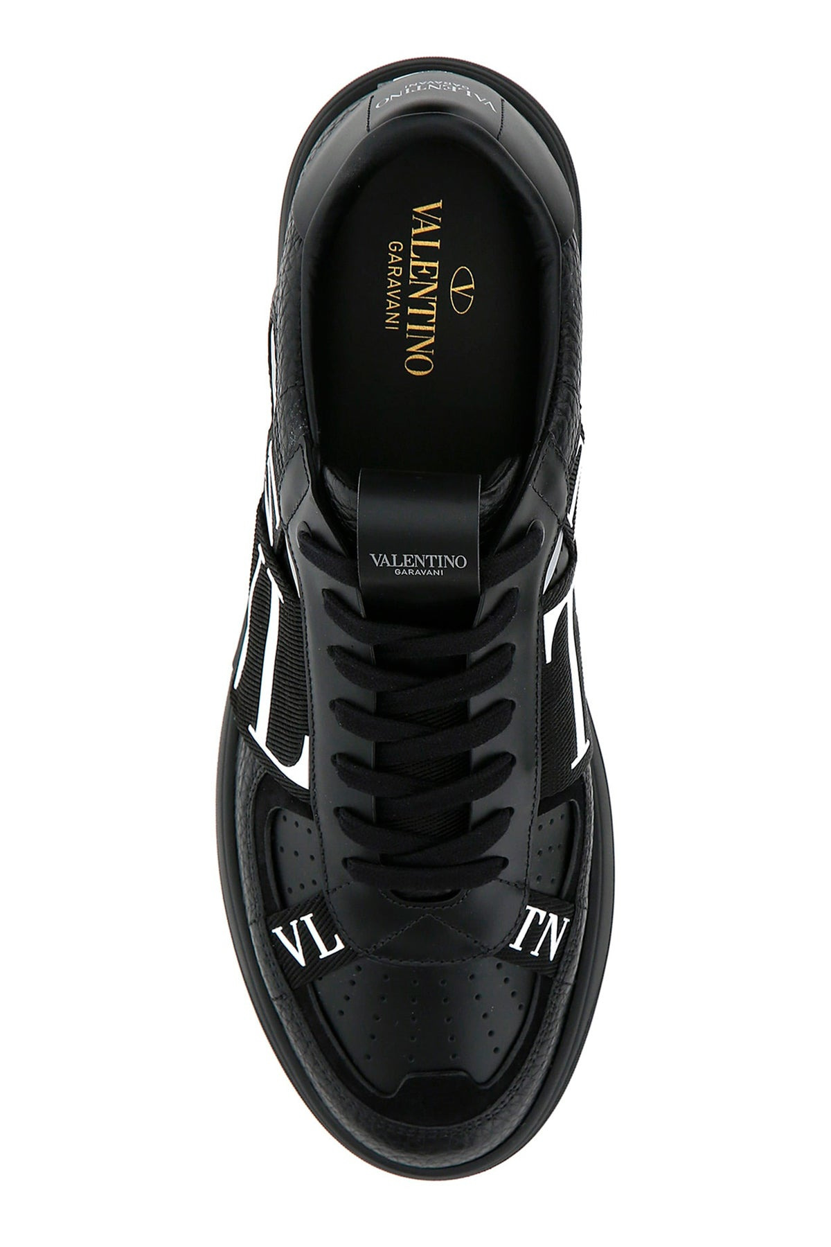 Black leather VL7N sneakers - 4