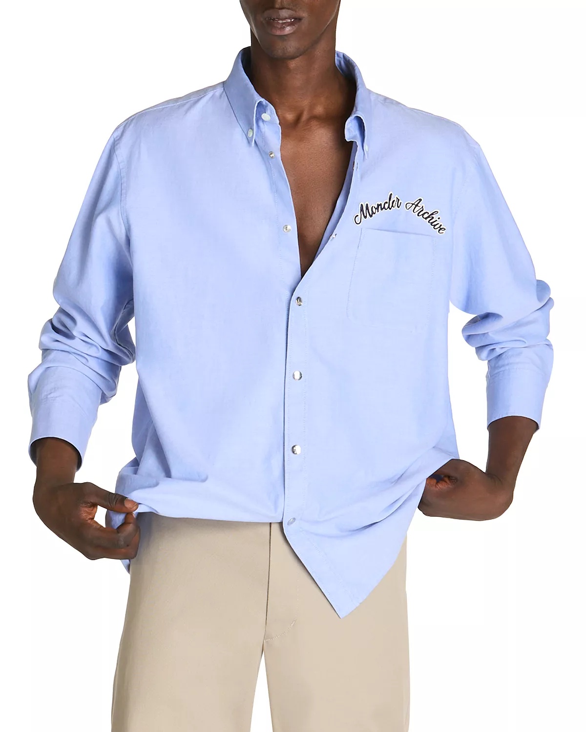 Cotton Embroidered Logo Button Down Shirt - 3