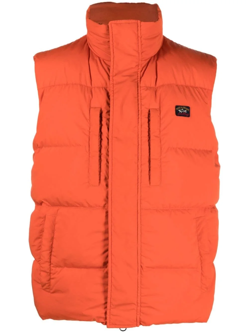 logo-patch padded gilet - 1