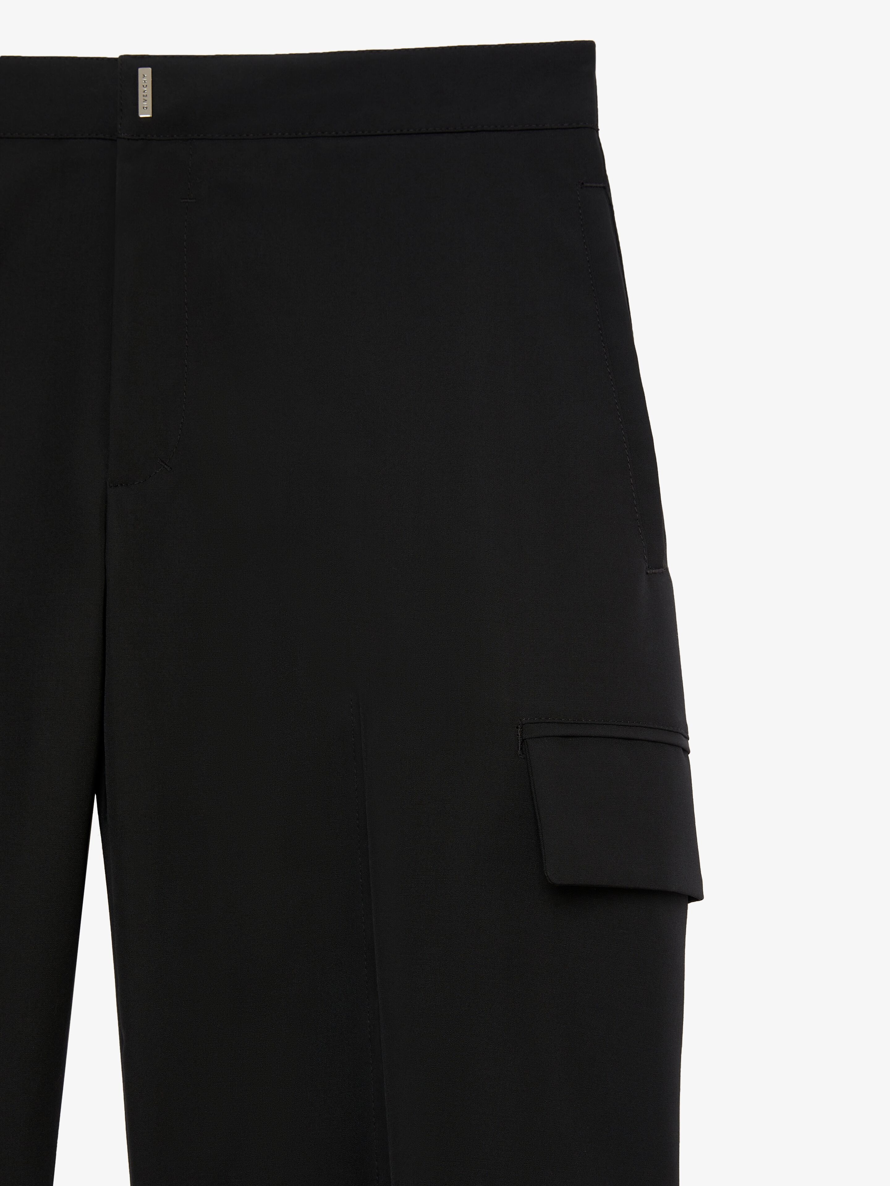 SLIM FIT CARGO PANTS IN WOOL - 5
