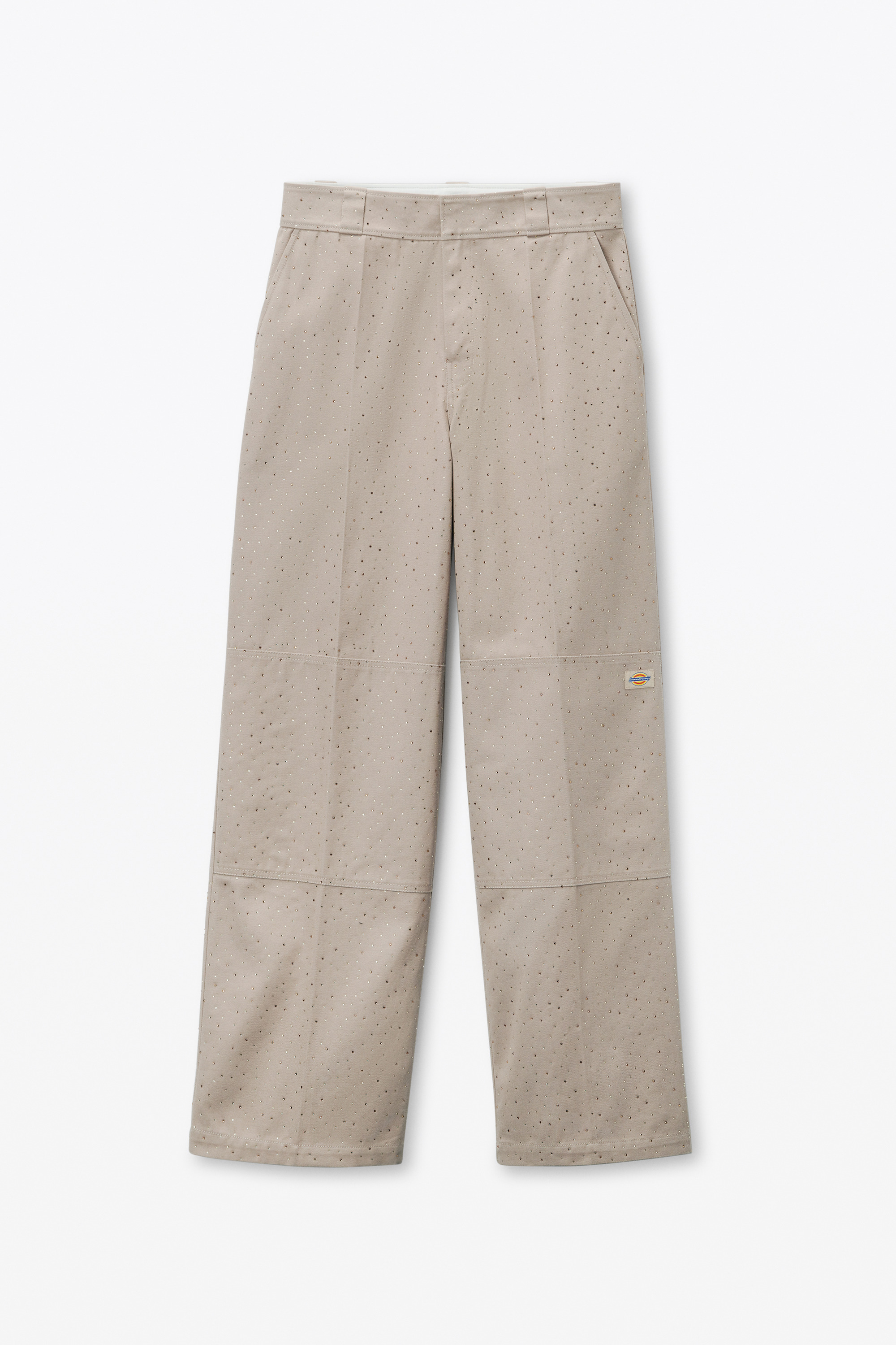 Crystal Hotfix Workwear-Inspired Pants - 1