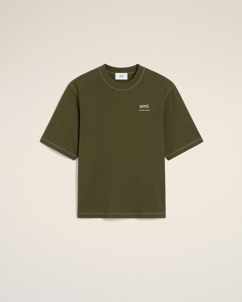 AMI Paris GREEN COTTON T-SHIRT outlook