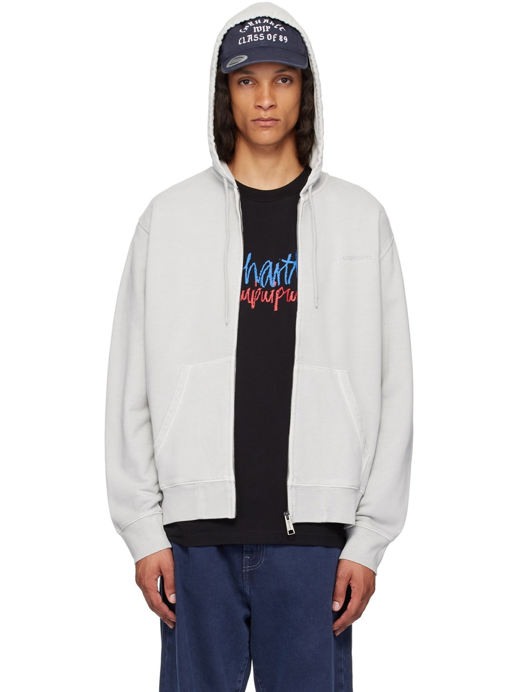 Gray Duster Script Hoodie - 1
