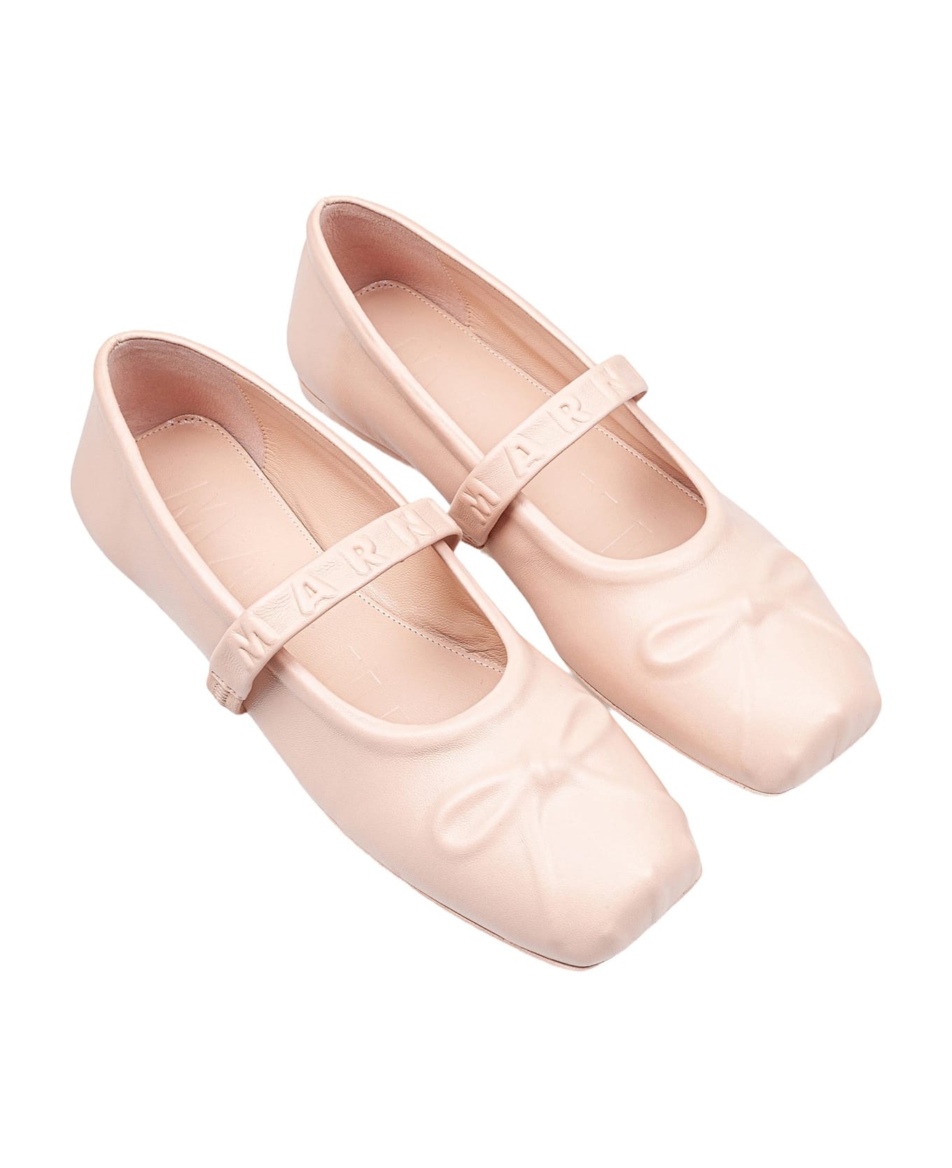 Mary Jane Shoes In Leather With Embossed Bow - 3