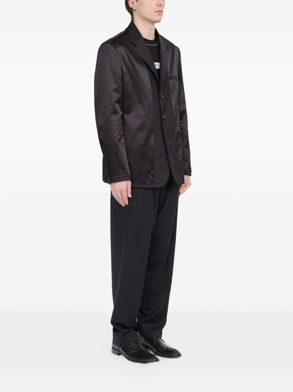 satin-finish blazer - 3