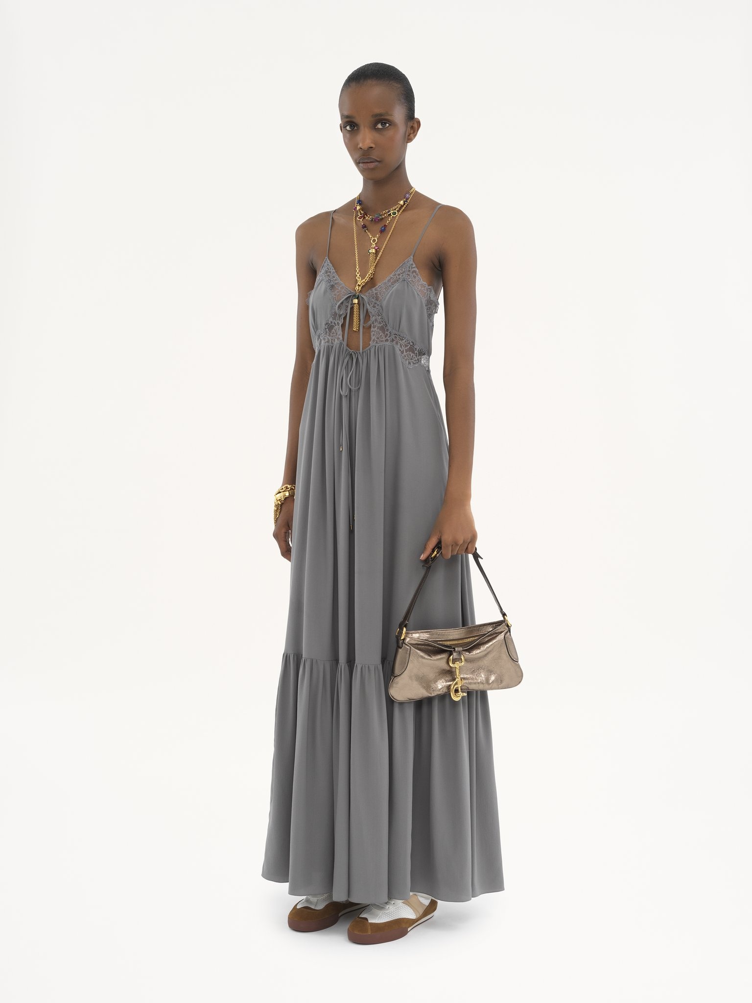 KERALA 25 SHOULDER BAG IN METALLIZED LEATHER - 7
