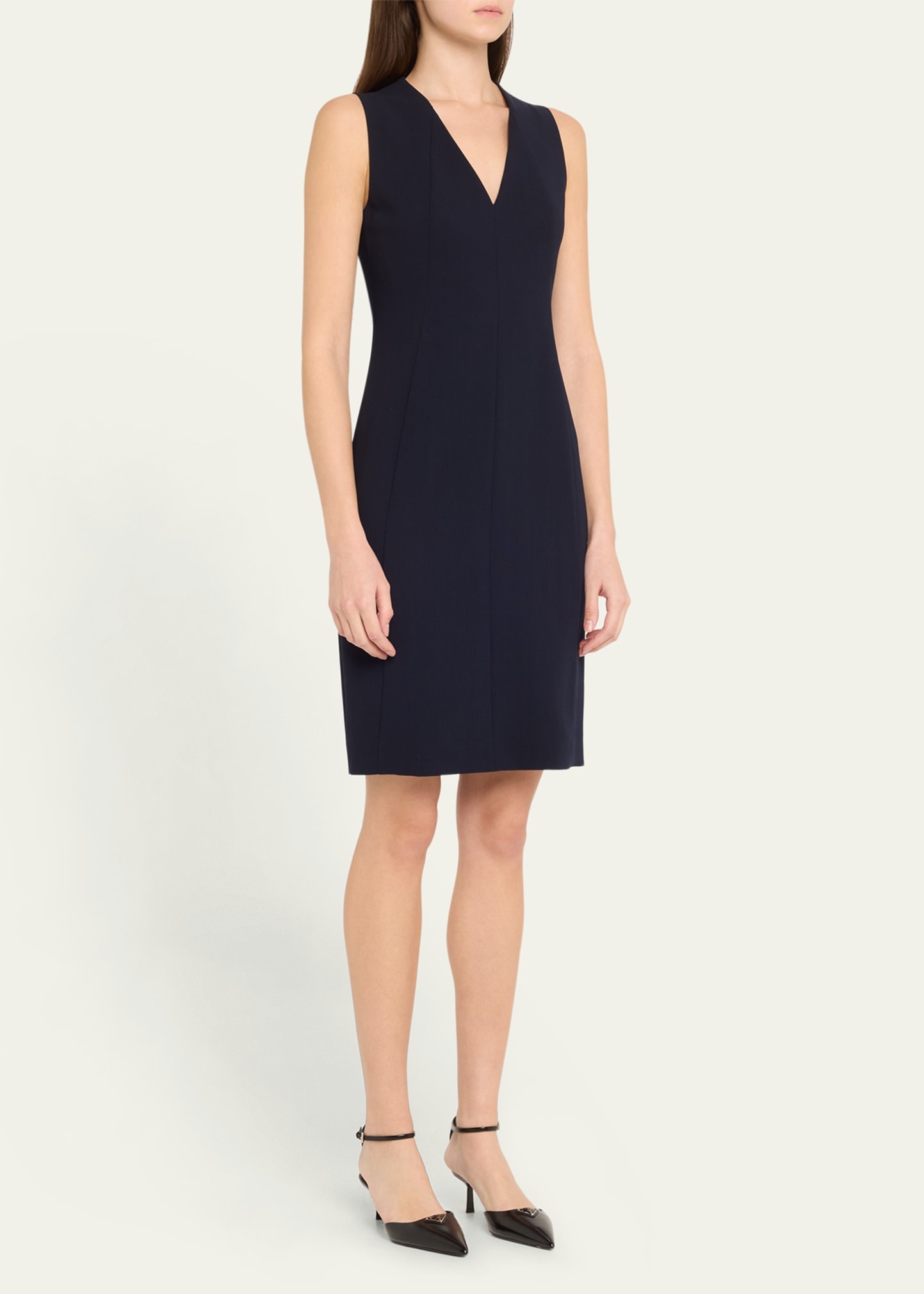 Sleeveless V-Neck Dress - 4