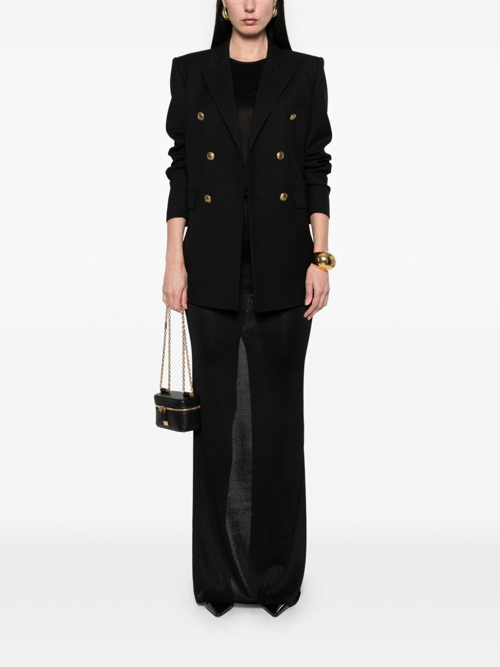 wool gabardine blazer - 2