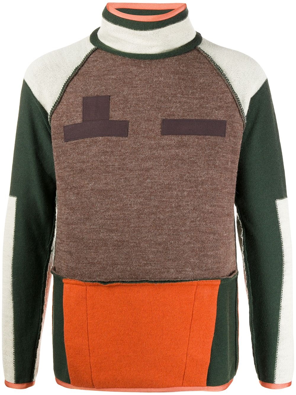 colour-block knit jumper - 1