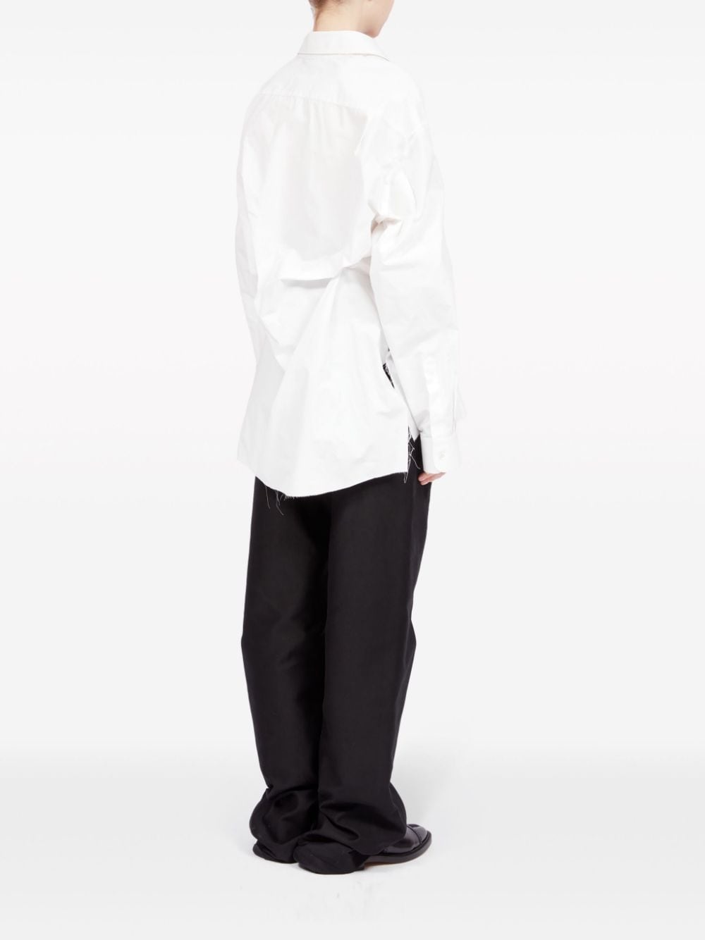 asymmetric gathered shirt - 4