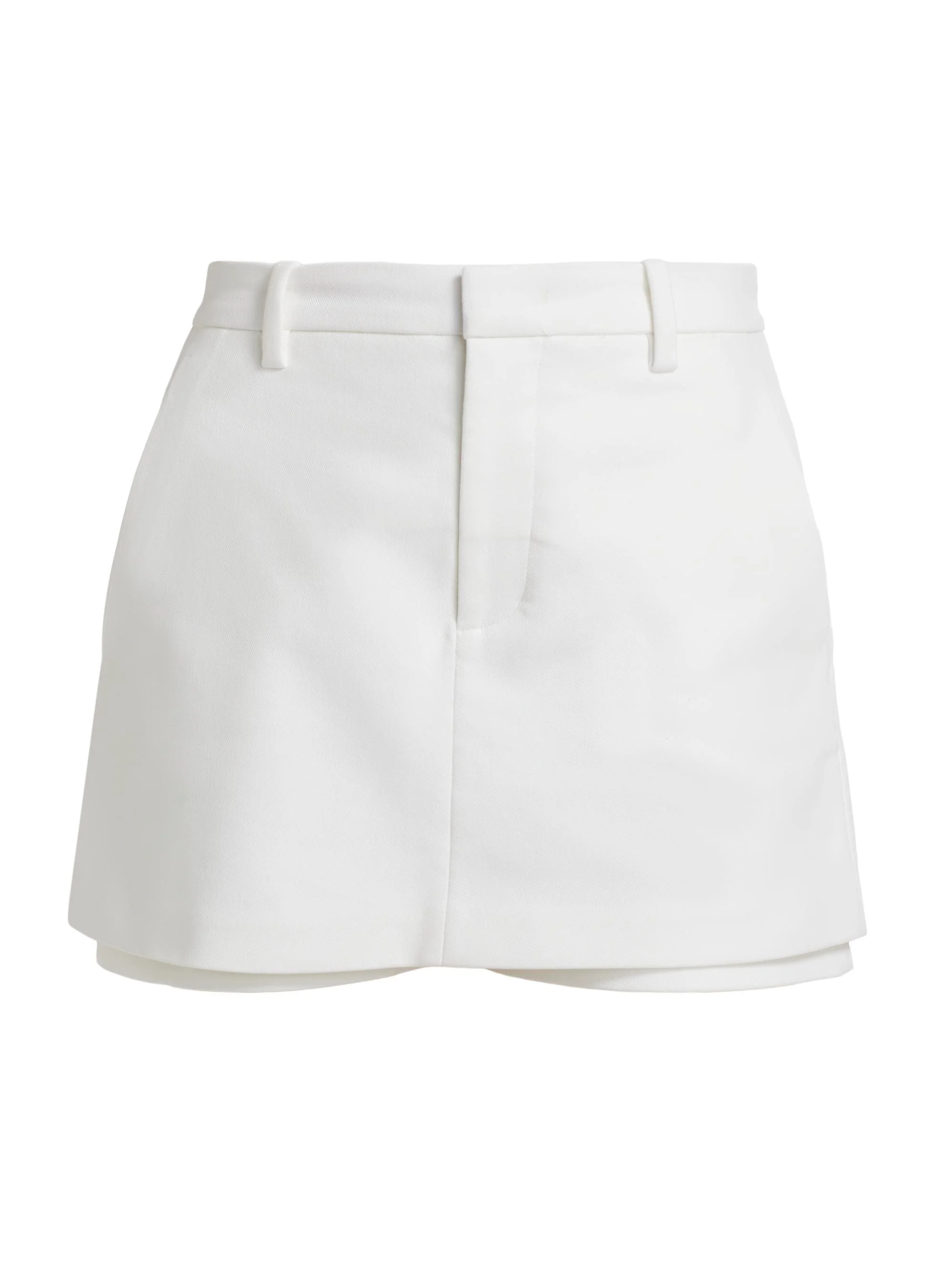 Women's Mid-Rise Tailored Stretch Cotton Skort - Optic White - 1