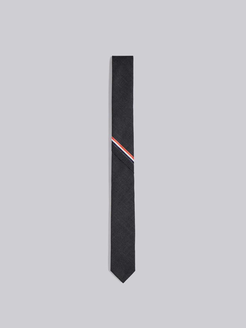 Classic Necktie With Seamed In Red, White And Blue Selvedge (26cm) In Super 120’s Twill 1