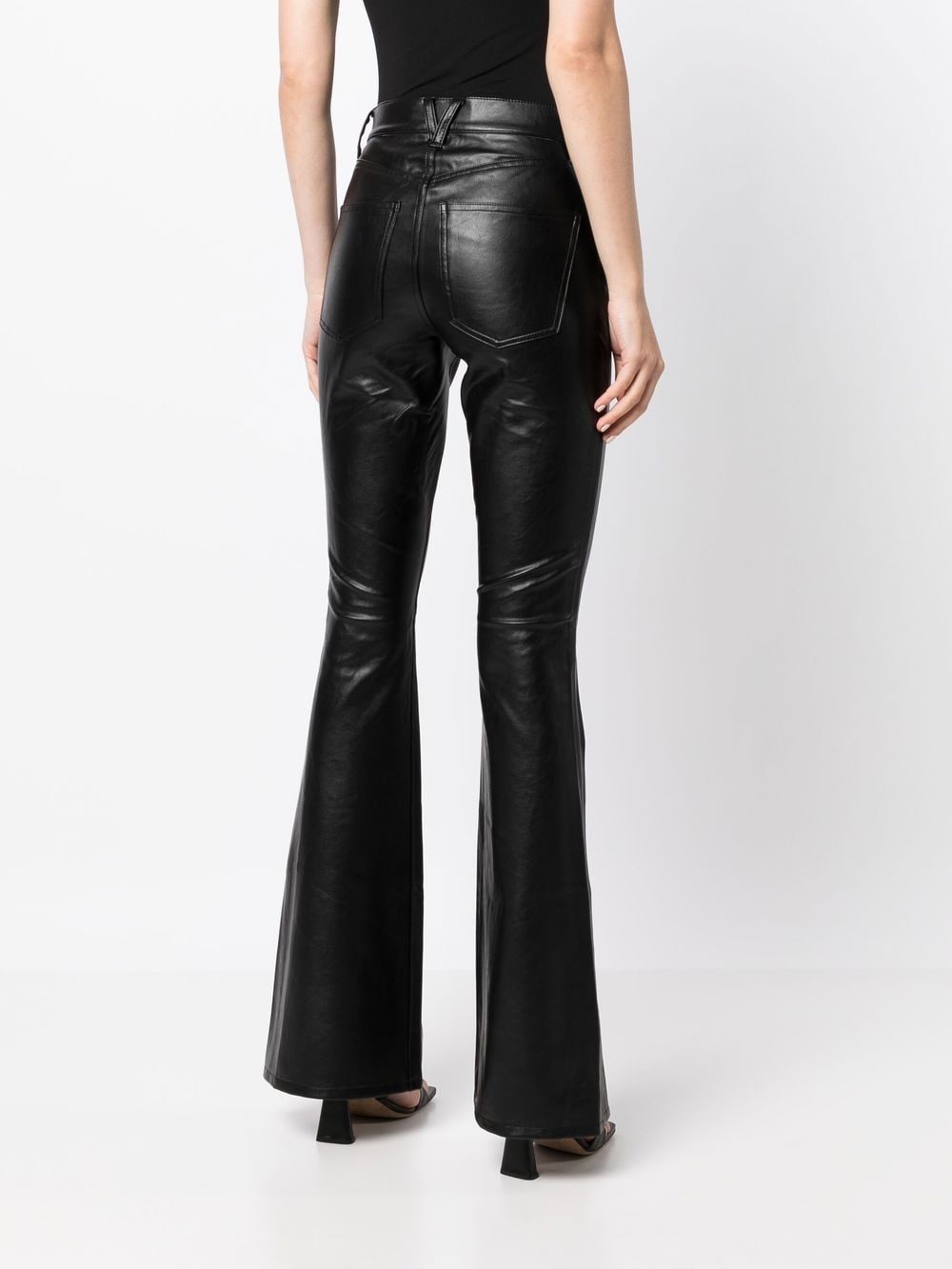 Beverly faux-leather flared trousers - 4