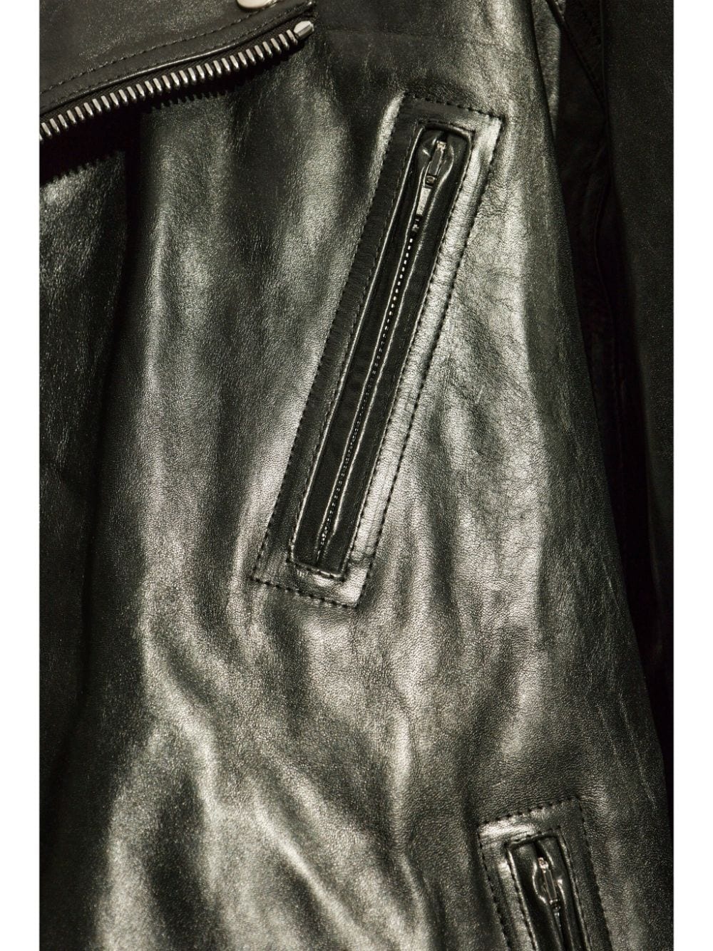 elongated biker jacket - 5