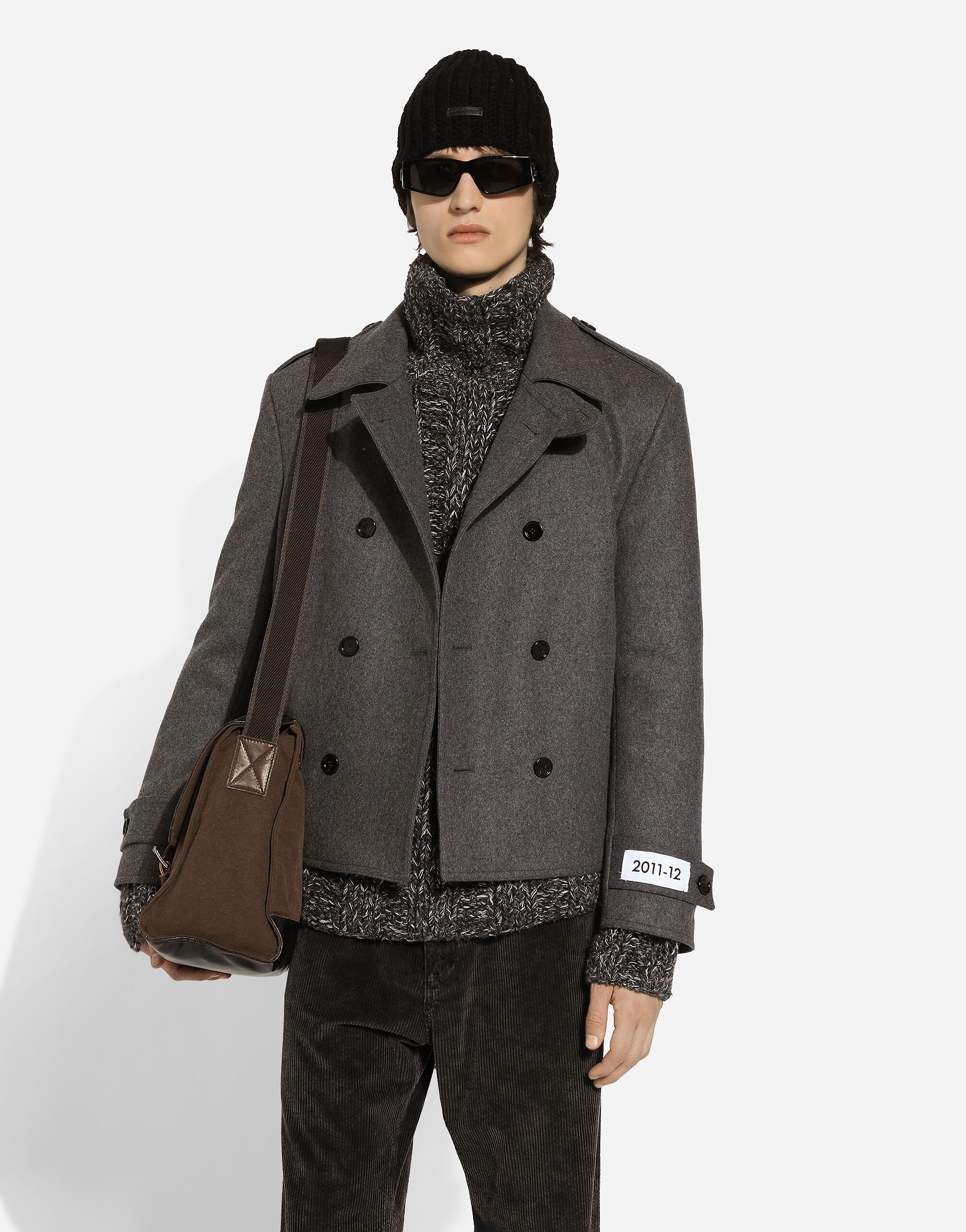 Double-breasted cashmere-blend pea coat - 4