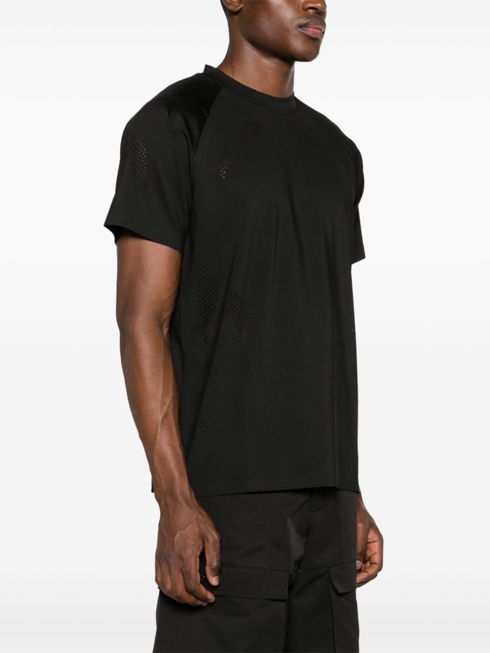 Intine round-neck perforated T-shirt - 3