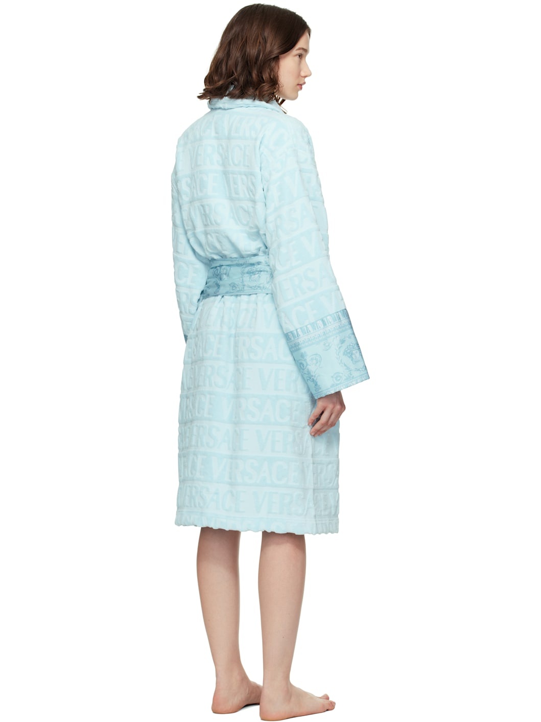 Blue 'I Heart Baroque' Bathrobe - 3