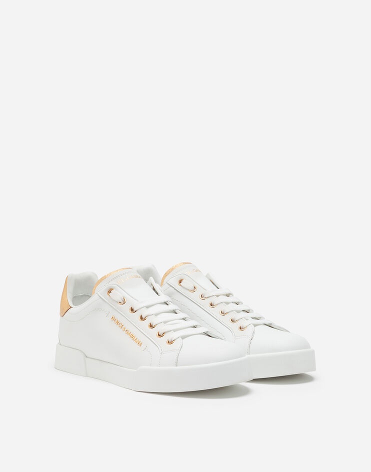 Calfskin nappa Portofino sneakers with lettering - 2