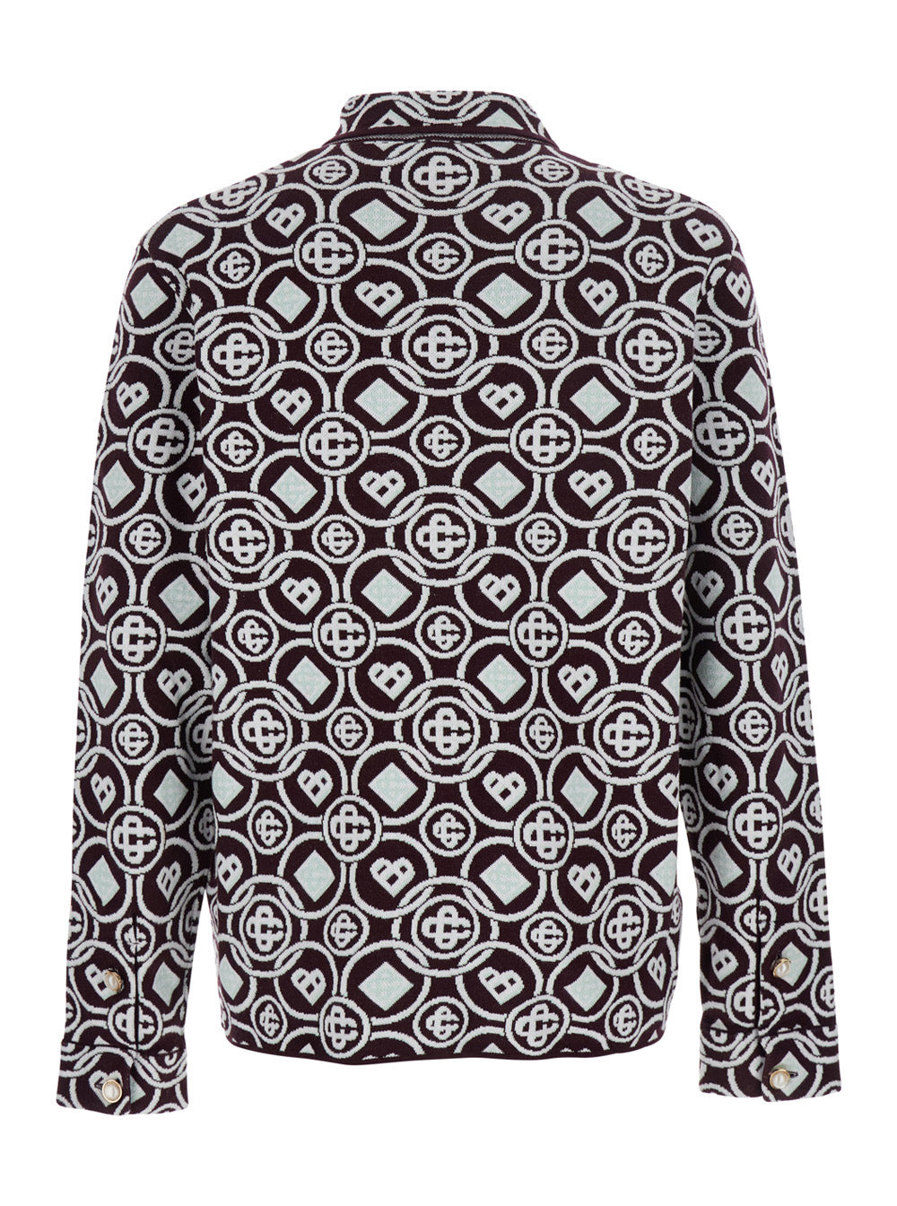 Casablanca Men Bordeaux Shirt With Classic Collar And All-Over Monogram In Cotton Man - 2