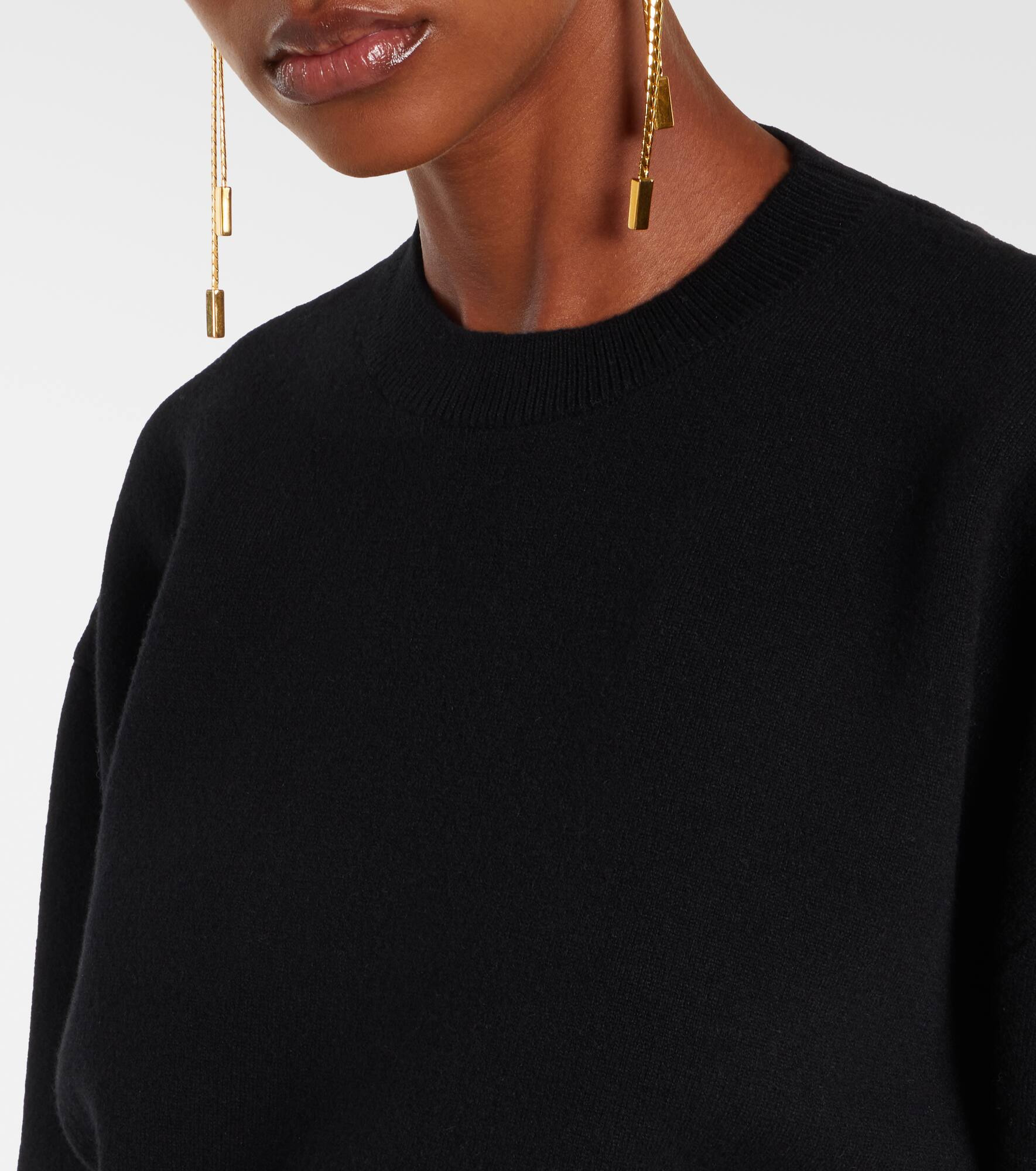 Cropped wool and cashmere-blend sweater - 4