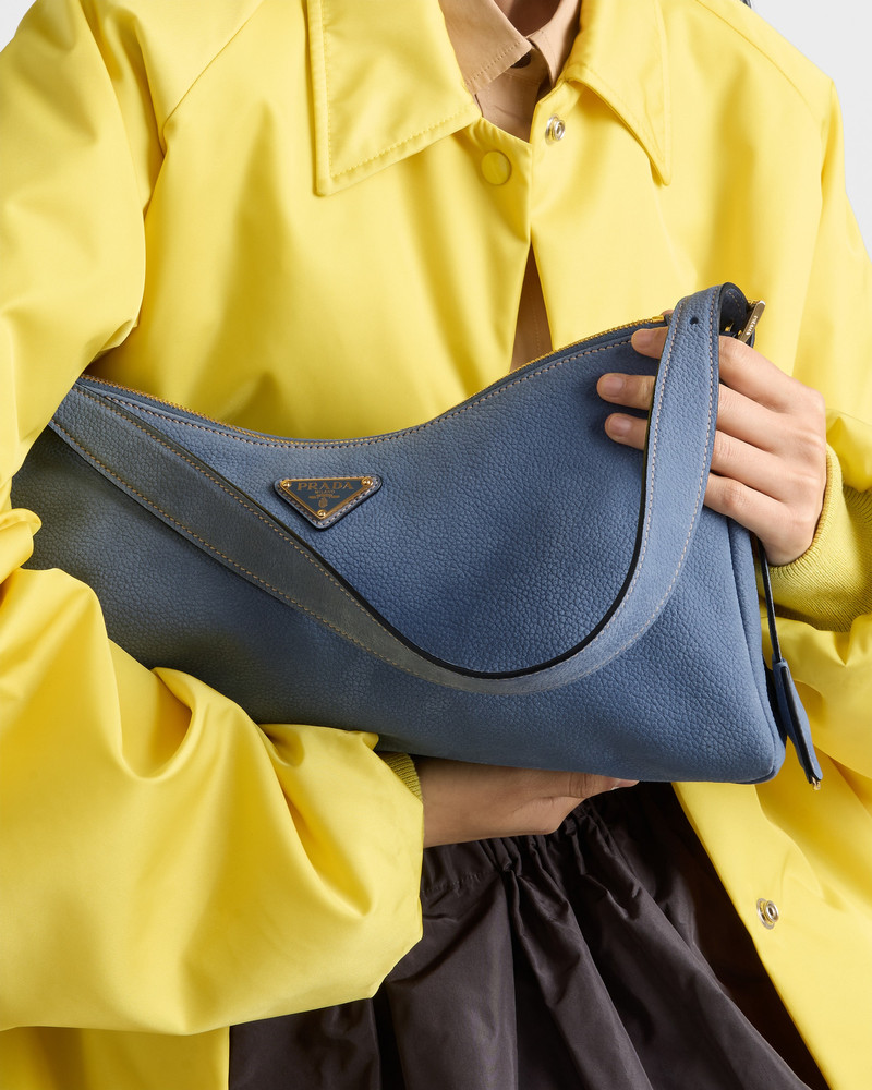 Prada Aimée large nubuck leather shoulder bag 8