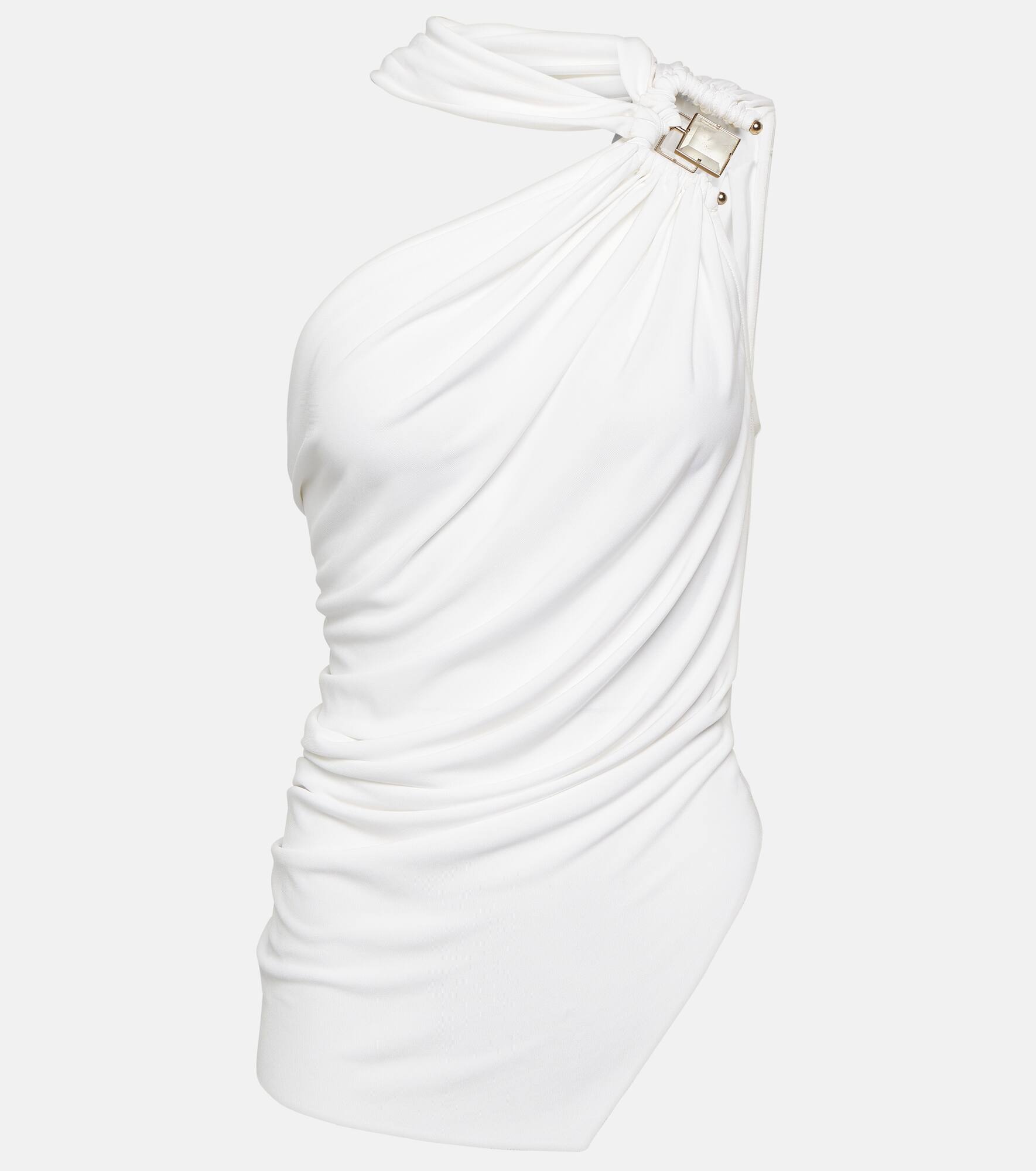 Ring-detail draped halterneck top - 1