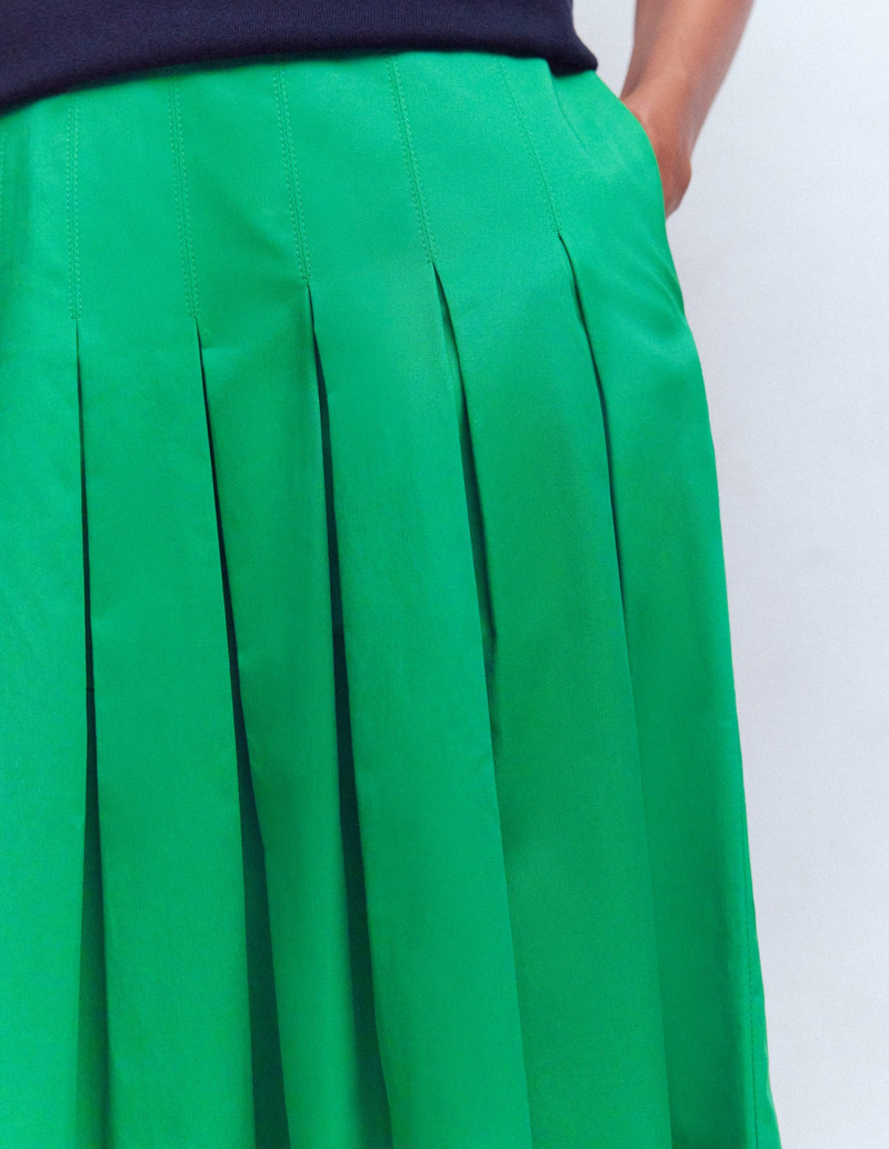 Valentina Sateen Skirt-Rich Emerald 3