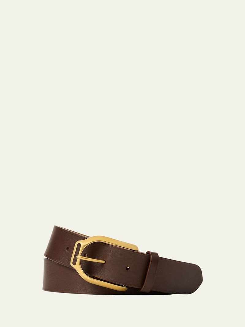 Men's Stirrup-Buckle Leather Belt 1