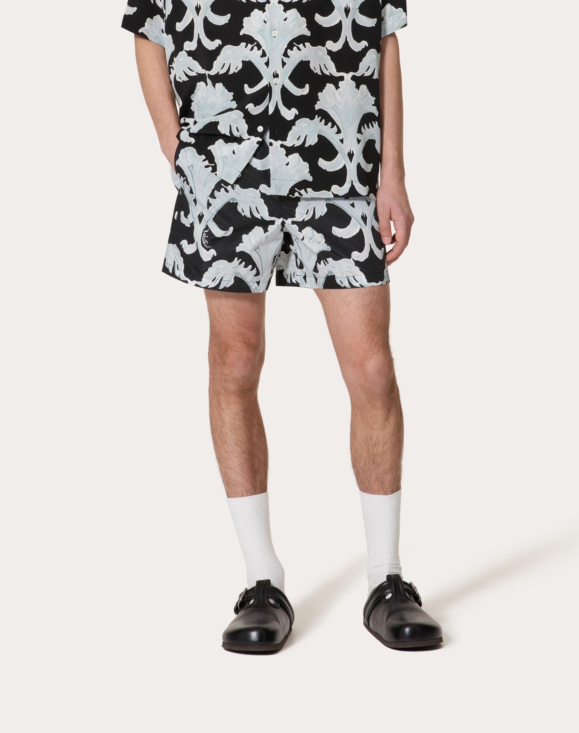 NYLON SWIMSUIT WITH METAMORPHOS WALL PRINT - 3