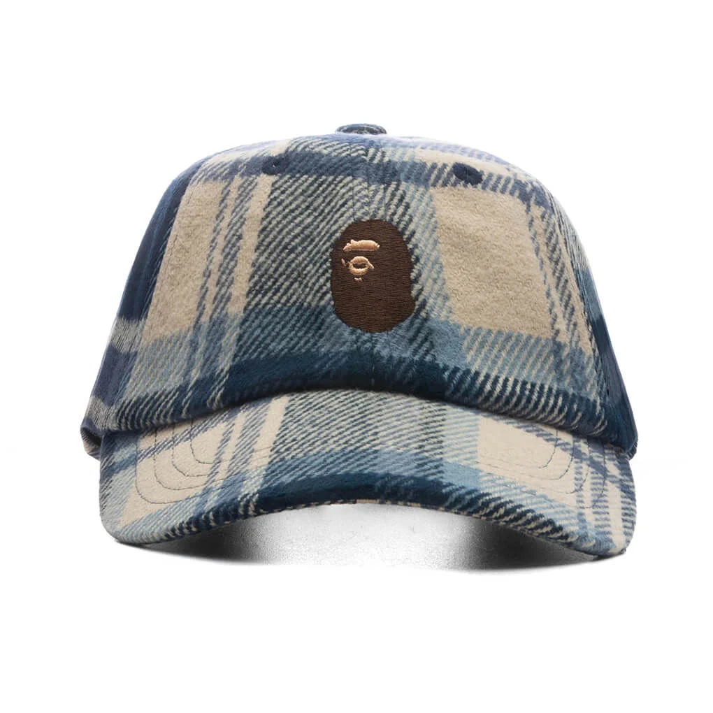 BAPE CHECK PANEL CAP - NAVY - 1
