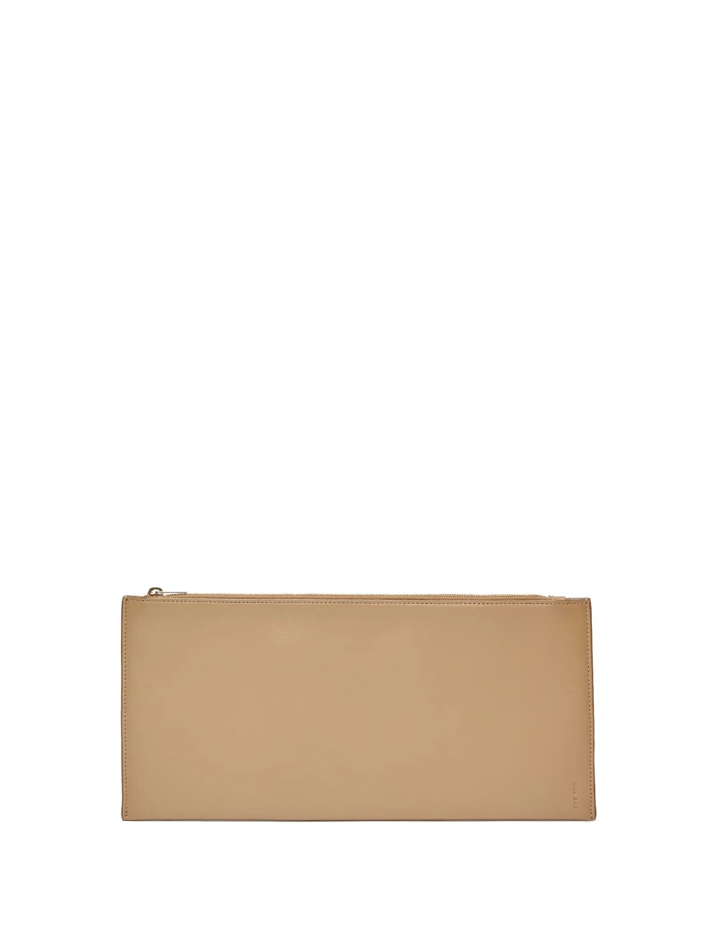 Flat rectangular leather clutch bag - 1