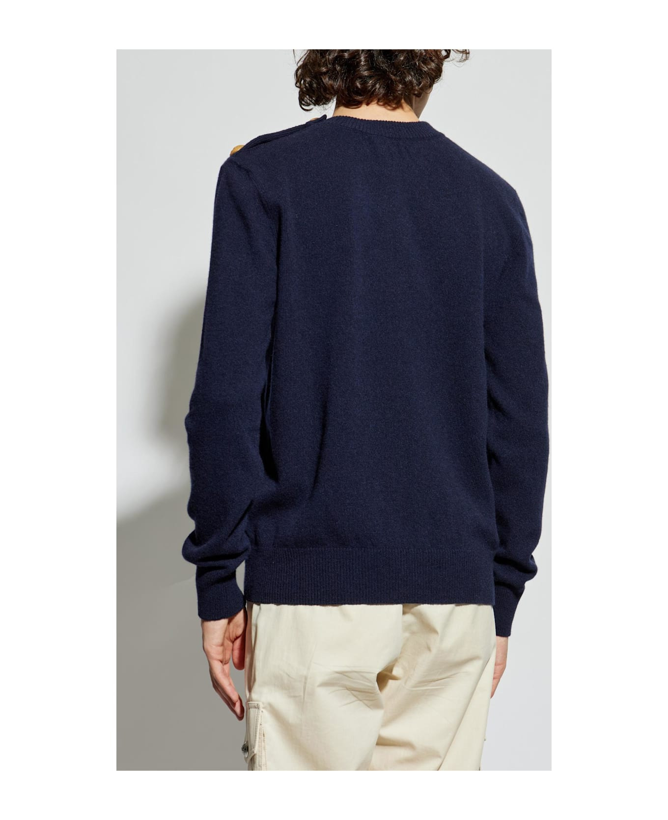 Balmain Sweater With Snap Fastening On The Shoulder - 4