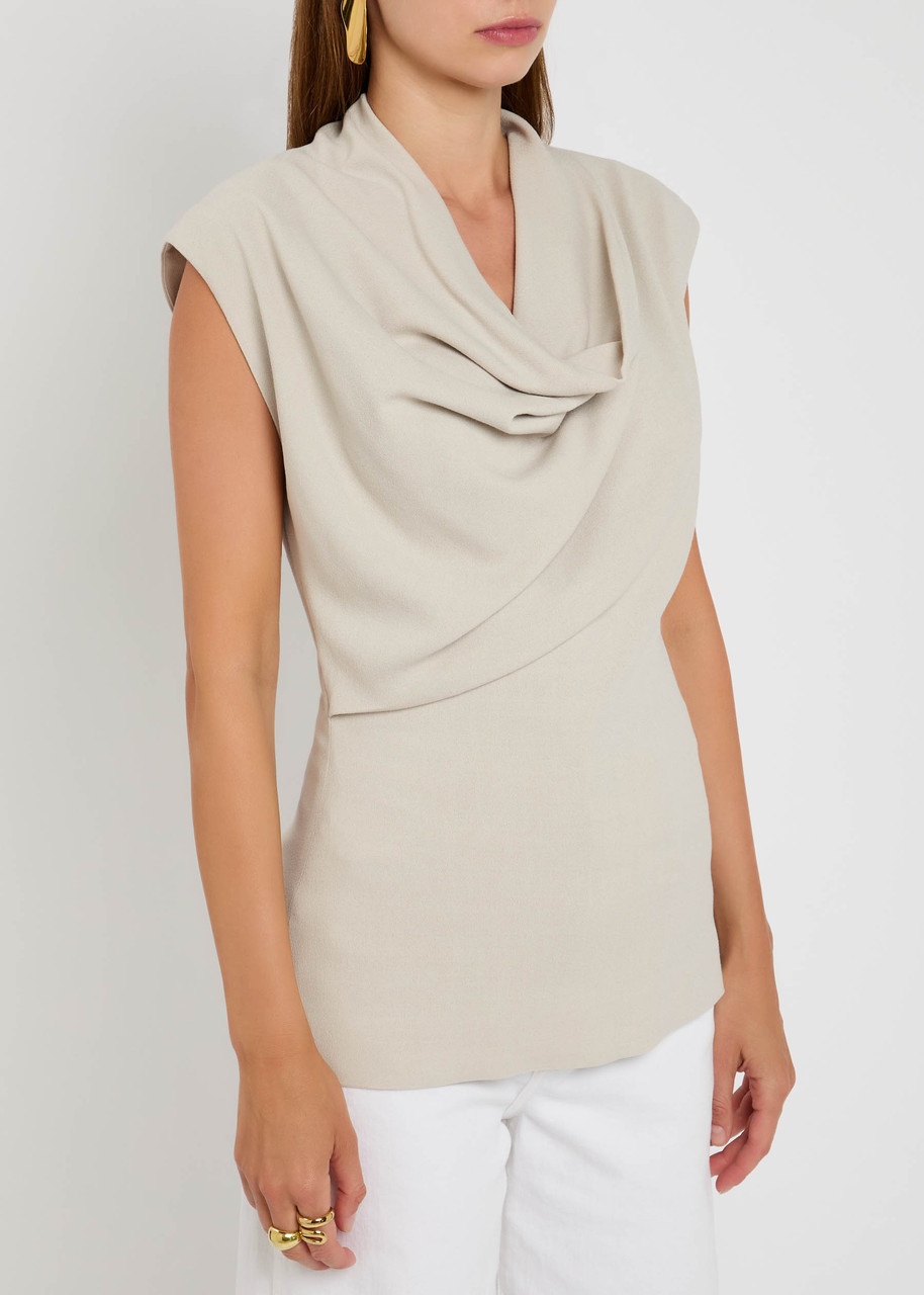 Tove Nula Draped Crepe-de Chine top - 2