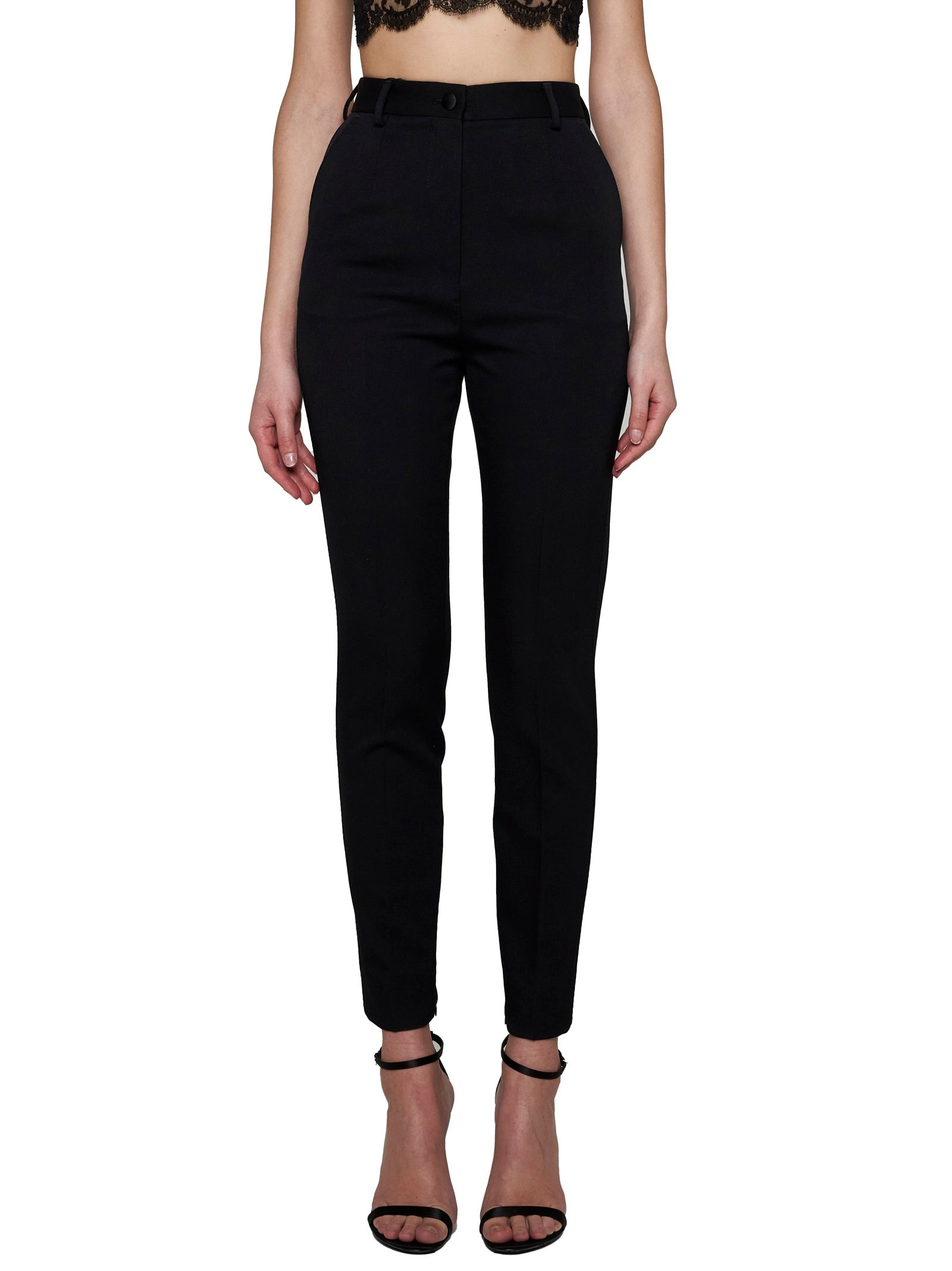 Stretch wool and silk trousers - 3