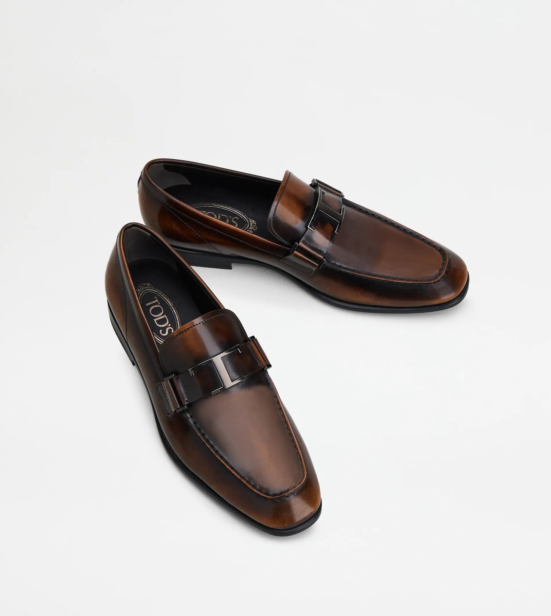 TIMELESS LOAFERS IN LEATHER - BROWN - 3