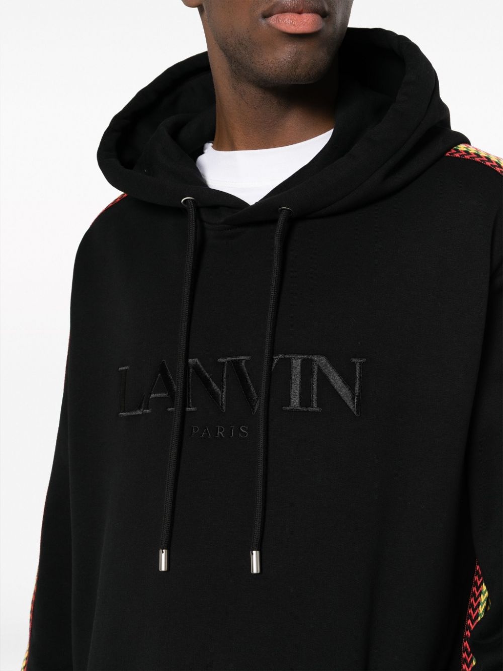 Curb-lace cotton hoodie - 5