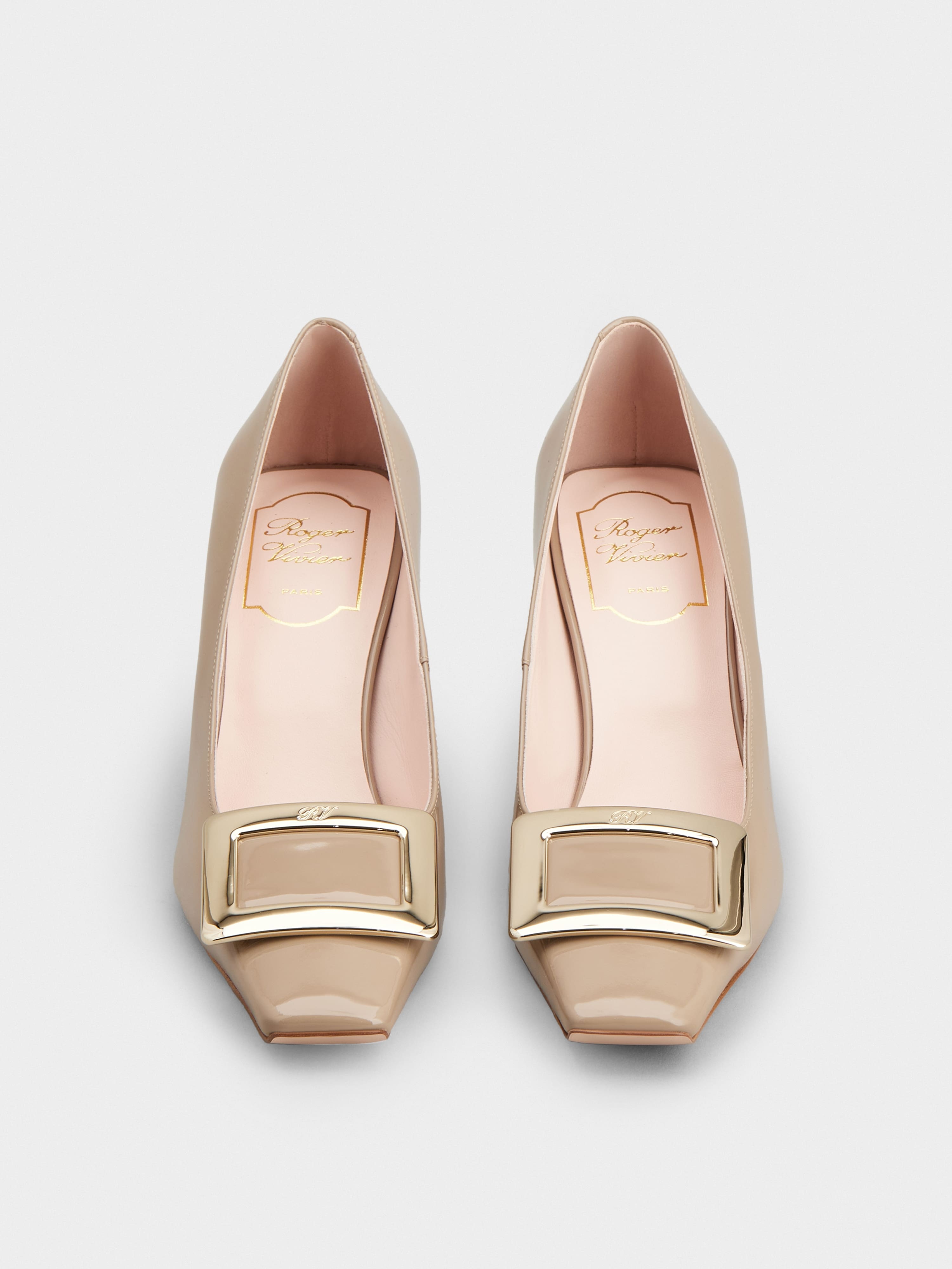 Belle Vivier Metal Buckle Pumps in Patent Leather - 7