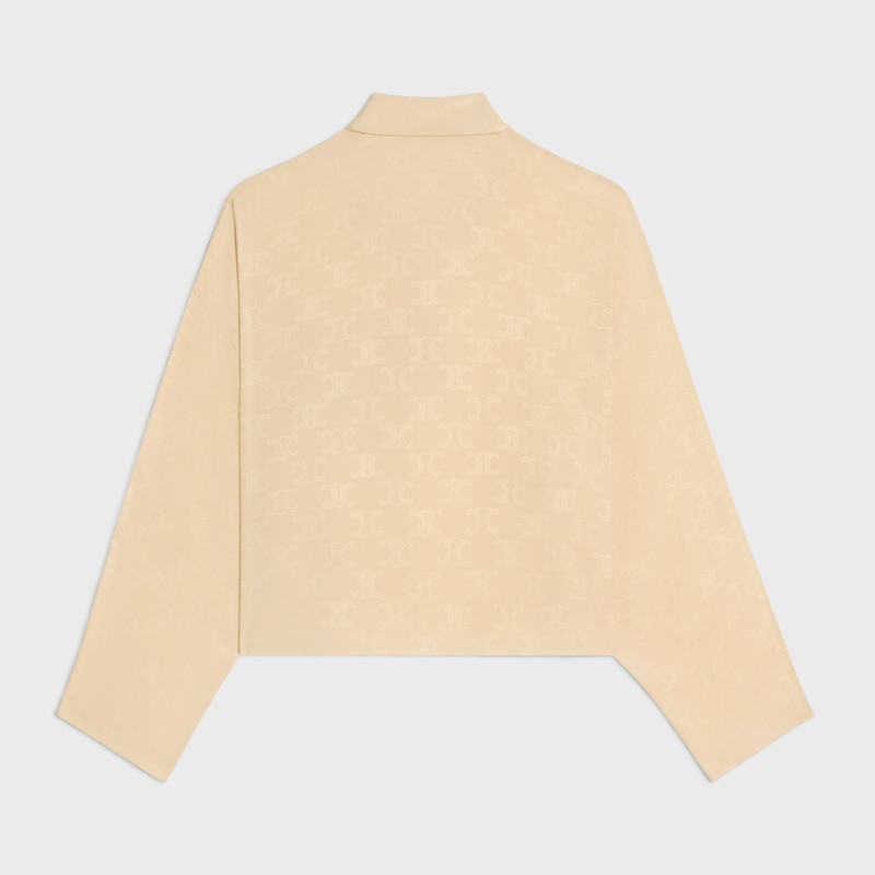 CELINE polo blouse in triomphe silk jacquard outlook