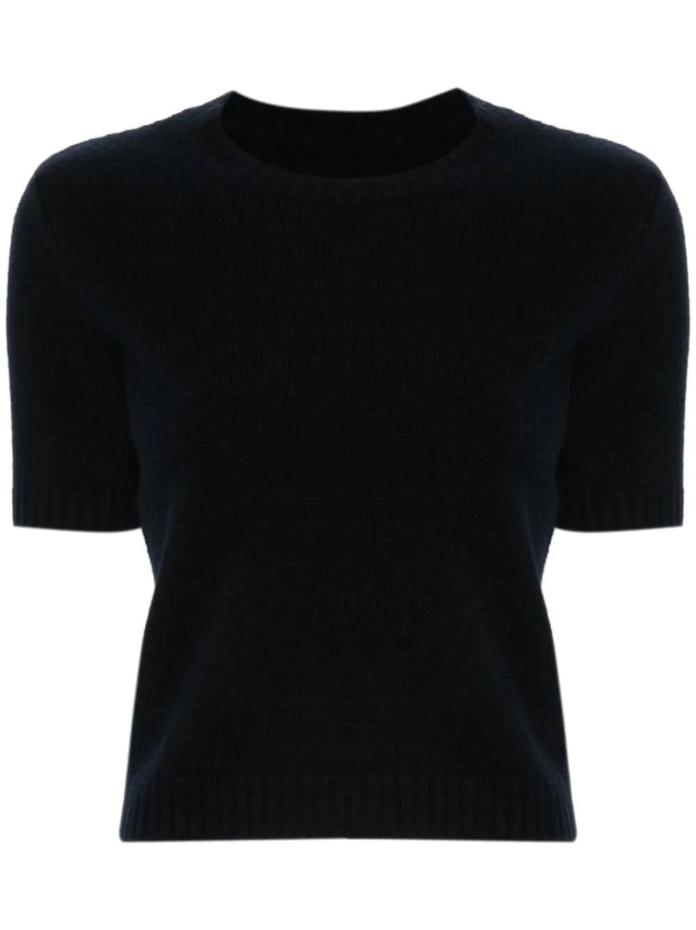 short-sleeve wool jumper - 1