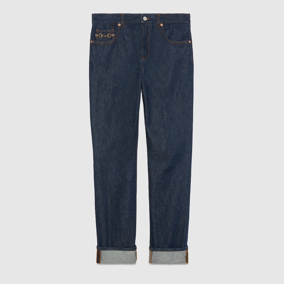 Denim pant with Horsebit - 1