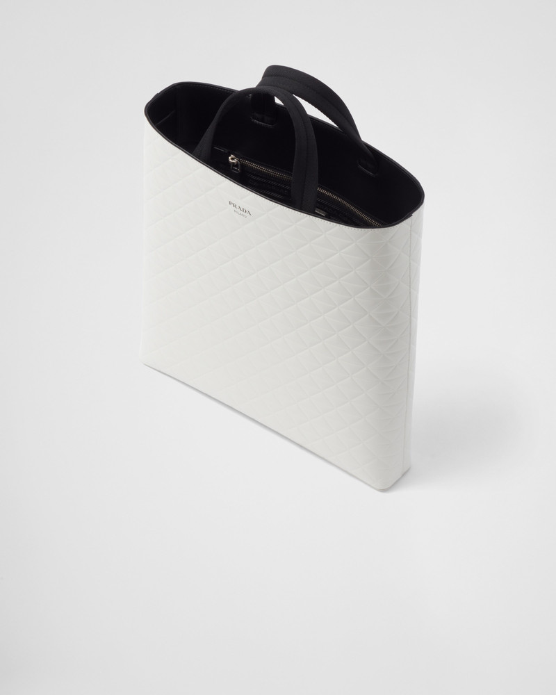 Prada Brushed leather tote bag with water bottle outlook