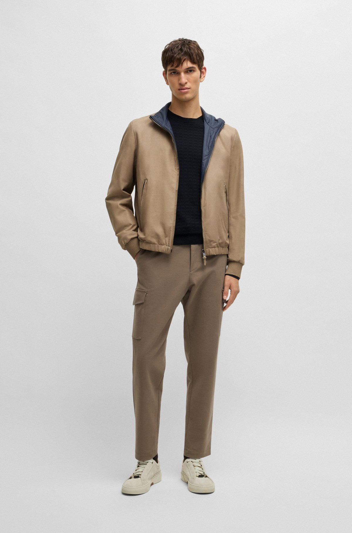 SILK SWEATER WITH KNITTED STRUCTURE IN REGULAR FIT - 4