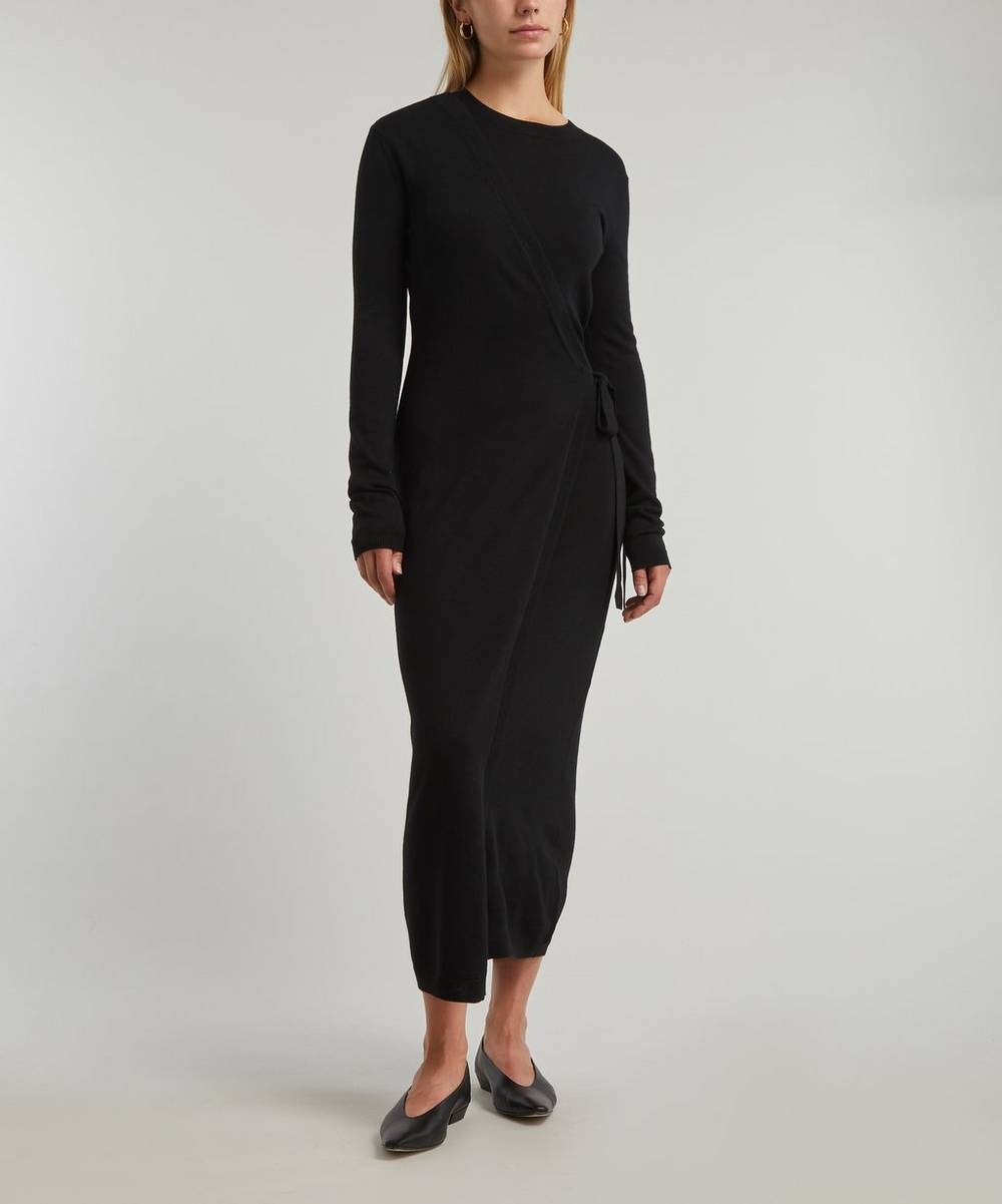 Knitted Merino Wrap Dress - 3