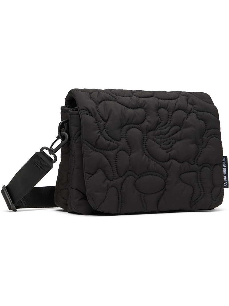 A BATHING APE® Black Line Camo Quilted M Bag outlook